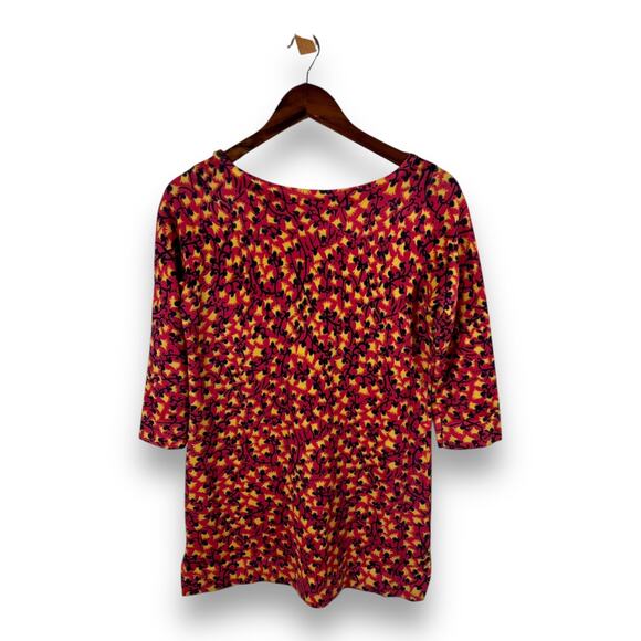 Lilly Pulitzer Anna Wool Floral Tunic Sweater Pink Orange Navy Medium - Picture 4 of 12